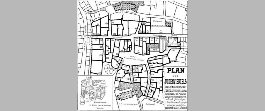 План еврейского квартала Вены в 1421 году