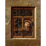 Старик, выглядывающий из окна, Самуэль ван Хугстратен Старик, выглядывающий из окна, Самуэль ван Хугстратен